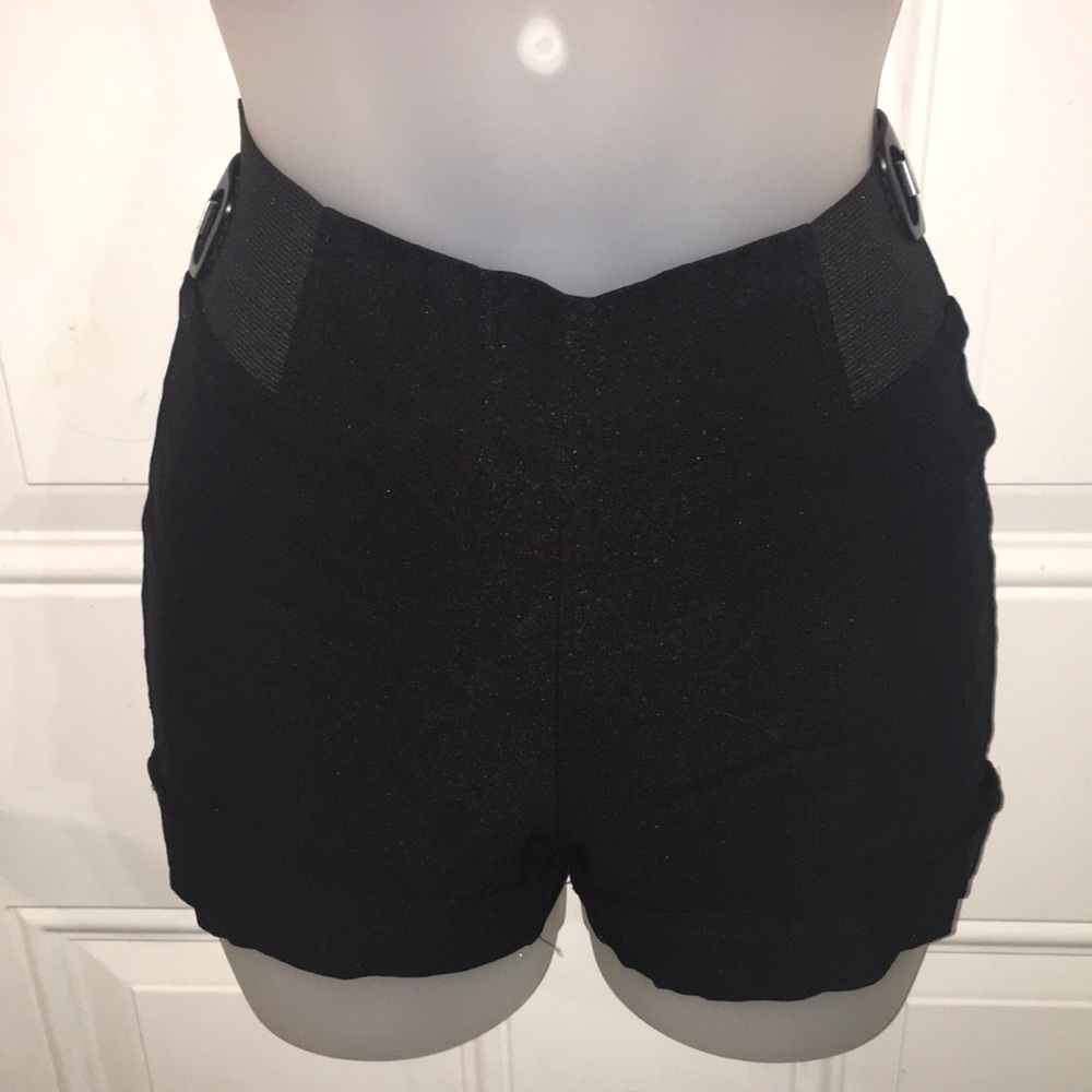 High waisted black shorts